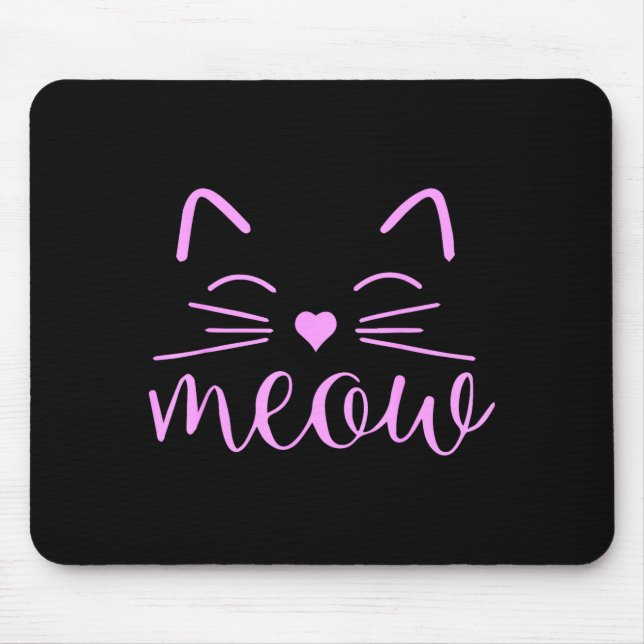 Meow Cute Cat Face Funny Quote For Cat Fans  Musmatta (Framsidan)
