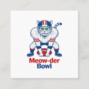 Meow-der Bowl Fyrkantigt Visitkort