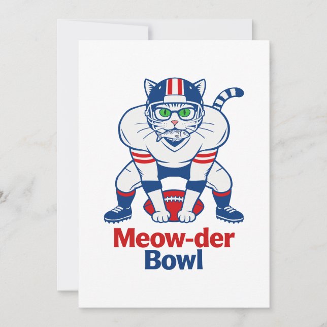 Meow-der Bowl  Inbjudningar (Framsida)