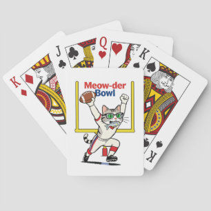 Meow-der Bowl Mästare Katt Fotboll  Casinokort