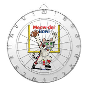 Meow-der Bowl Mästare Katt Fotboll Darttavla