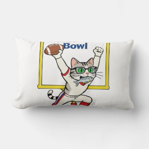 Meow-der Bowl Mästare Katt Fotboll Lumbarkudde