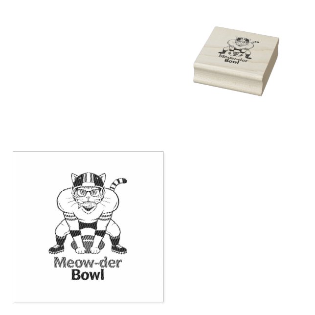 Meow-der Bowl  Stämpel (Stämplad)