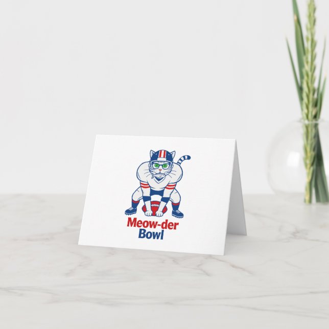 Meow-der Bowl  Tack Kort (Framsida)