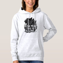 Meow Elak Lämnar mig Ensam Funny Cat Quote T Shirt