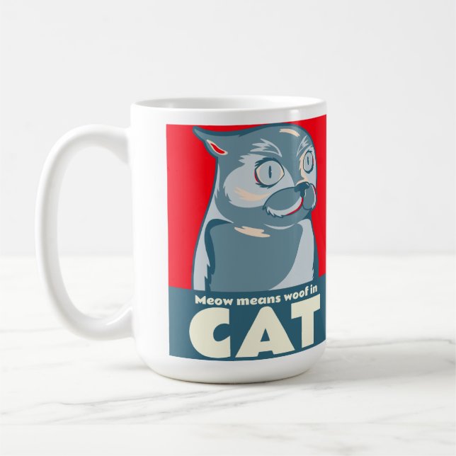 Meow-elak med kattkaffe mugg (Vänster)