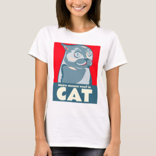 Meow-elak med lustiga citat av katt t shirt