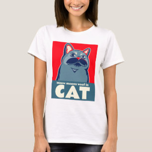 Meow-elak med lustiga citat av katt t shirt