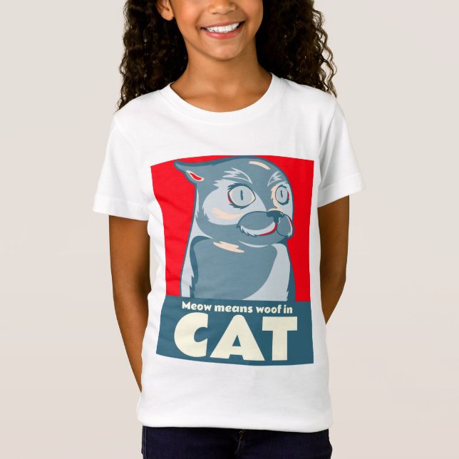 Meow-elak med lustigt citat T-Shirt (Framsida)