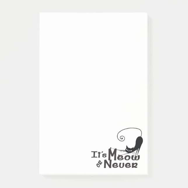 MEOW eller Aldrig Cat Post it® Notes Post-it Block (Framsida)