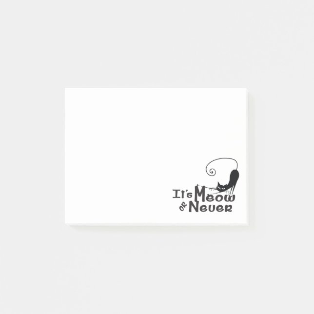 MEOW eller Aldrig Katt Post-it®-lappar Post-it Block (Framsida)