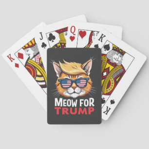 Meow for Trump Cat Kitten Val Vote Casinokort