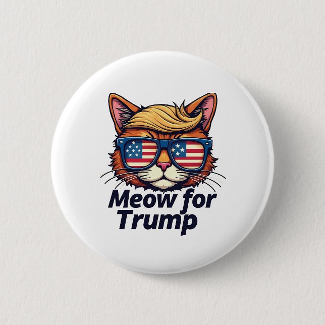Meow för Trump Gör katter Säkra igen Knapp (Framsida)