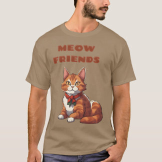 Meow Friends roligt T Shirt