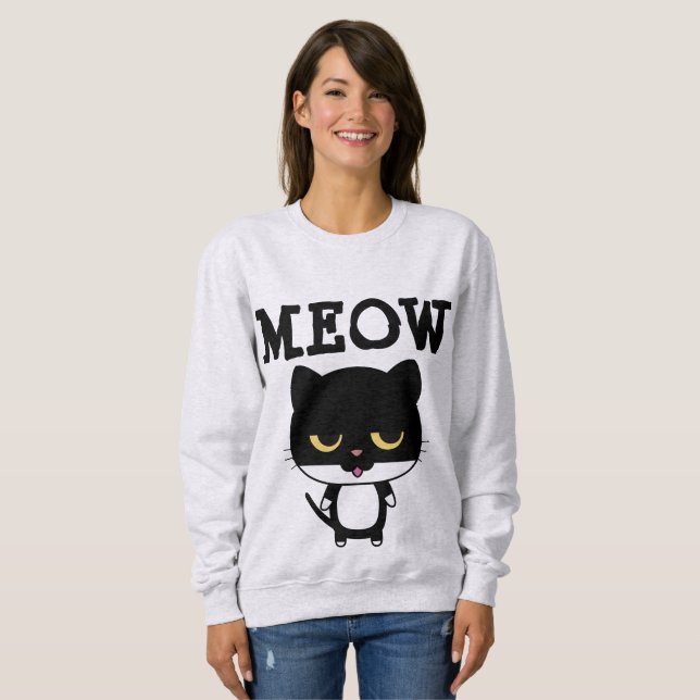 MEOW Funny Cat T-shirts (Hel framsida)