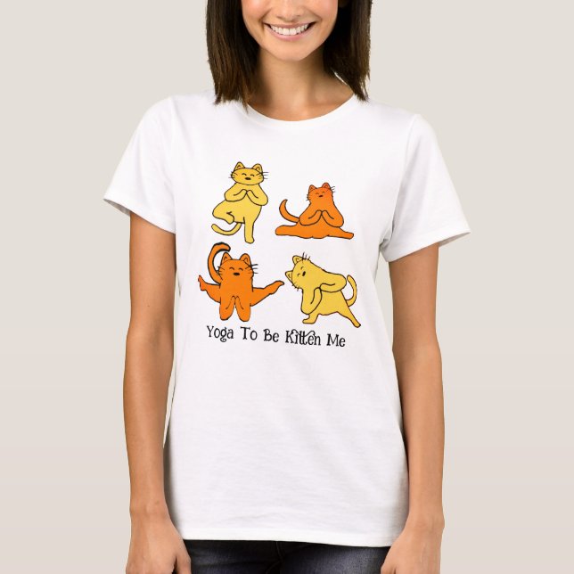 Meow-ga Master: Superskoj Cat Yoga Pun T Shirt (Framsida)