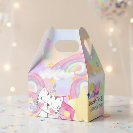 Meow-gical caticorn-födelsedag Favor Box Presentaskar