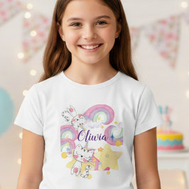 Meow-gical caticorn personlig girl t-shirt
