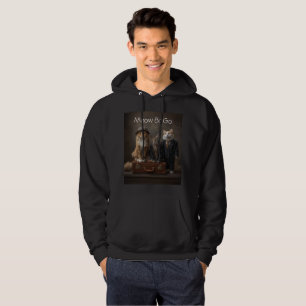 Meow & Go – Rolig Hoodie för Reskatter Beskrivning