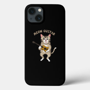 Meow Guitar Cute Cat som spelar Guitar Funny Kattu