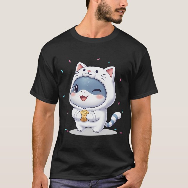 Meow Haj T Shirt (Framsida)