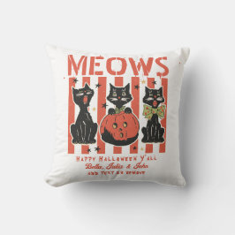 Meow Halloween Black Cat Pet Shop Bus eller godis Kudde