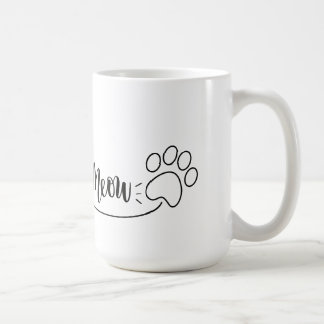 Meow heart and paw, mug for cat owners kaffemugg