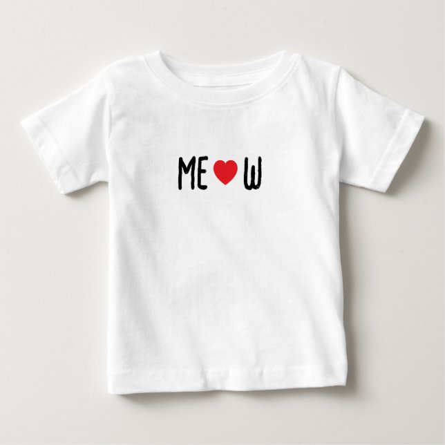 meow heart T-shirt (Framsida)
