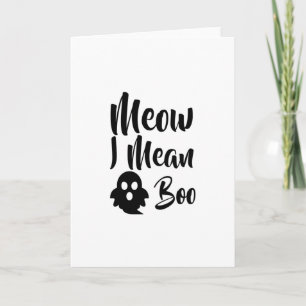 Meow I Elak Boo-catoween-halloween-roligt Kort