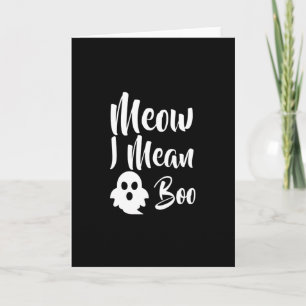 Meow I Elak Boo-catoween-halloween-roligt Kort