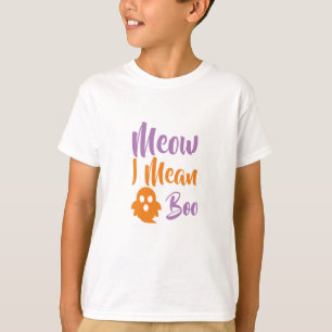 Meow I Elak Boo-catoween-halloween-roligt T Shirt