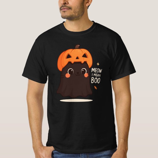 Meow i elak Boo T Shirt (Framsida)