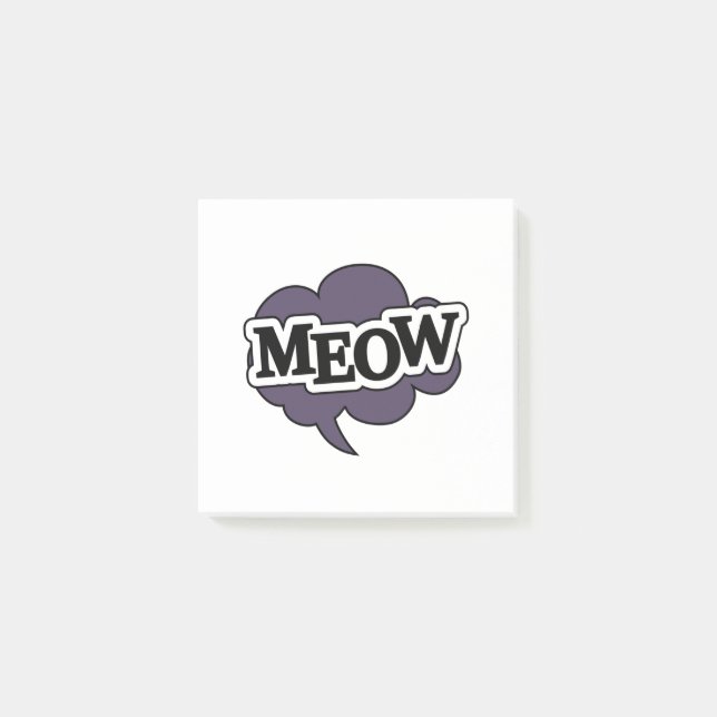 Meow i tal bubblor, katter World Post-it Block (Framsida)