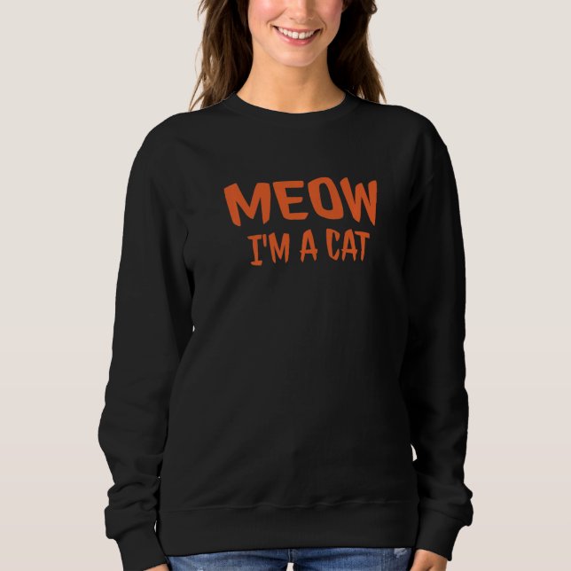 Meow I'm A Cat  Halloween T Shirt (Framsida)