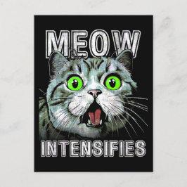 Meow Intensifieras Lunt Scottish Fold Cat Vykort