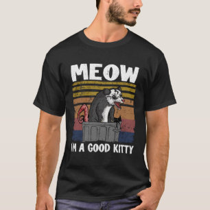 Meow jag är Bra Kattunge Opossum-skämt Memsum Poss T Shirt