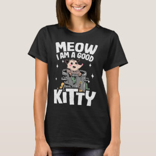 Meow jag är Bra Kattunge Opossum-skämt Memsum Poss T Shirt