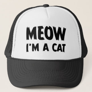 Meow jag är en Cat Funny Halloween Costume Keps