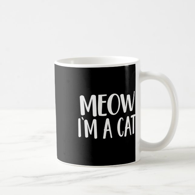 Meow jag är en katt - Halloween Costume Kaffemugg (Höger)