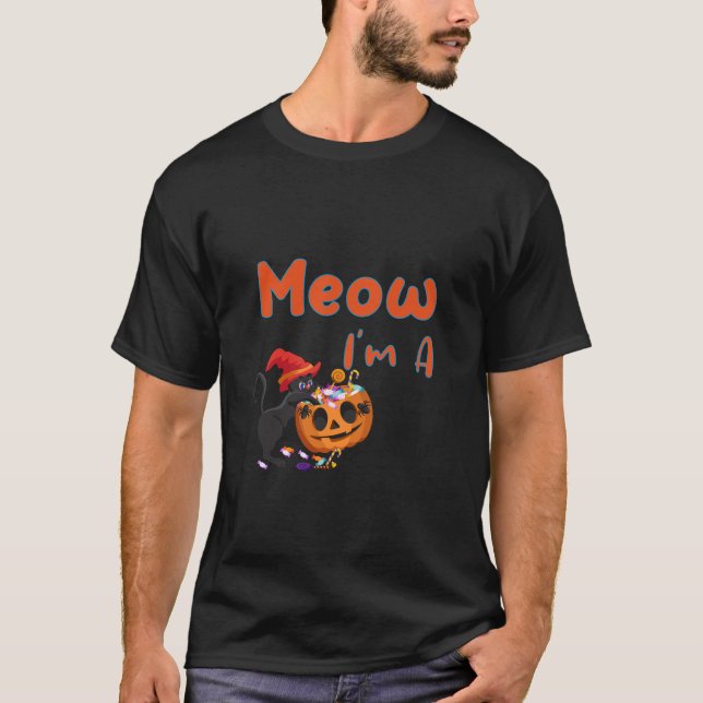 Meow jag är en katt t shirt (Framsida)