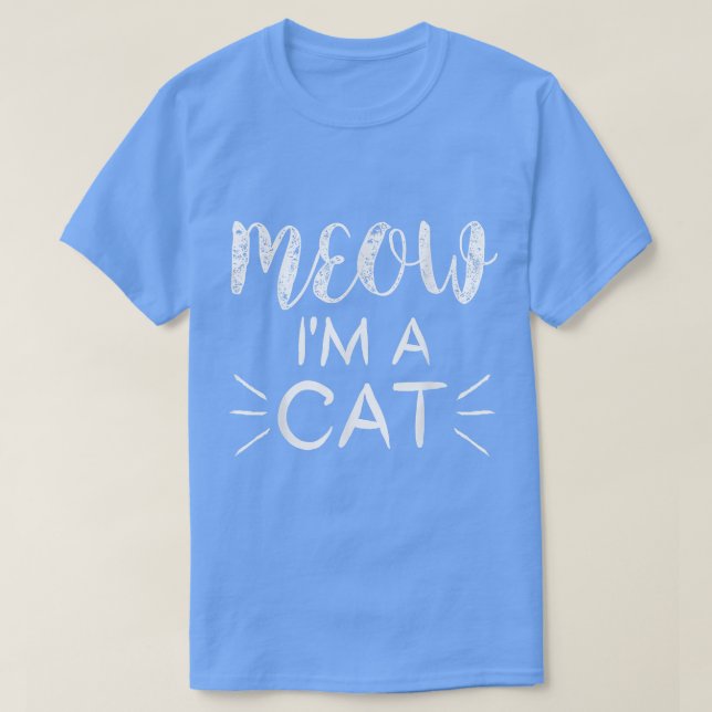 MEOW, jag är en Roligt i Katt Lover Halloween Cost T Shirt (Design framsida)