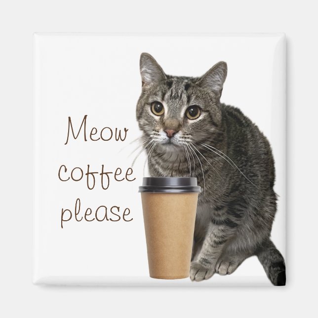 Meow kaffe, tack magnet (Framsidan)
