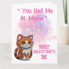 Meow Kärlek Valentines Kort