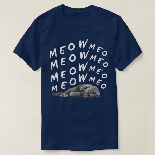 meow lata coola cat  t shirt (Design framsida)