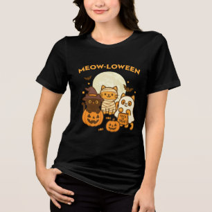 Meow-loween - Cute Halloween Cat Costume Design T Shirt