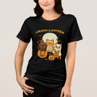 Meow-loween - Cute Halloween Cat Costume Design T Shirt