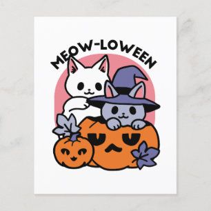 Meow-Loween - Cute Halloween Cat Design Flygblad