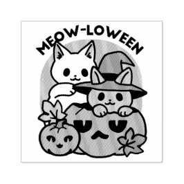 Meow-Loween - Cute Halloween Cat Design Stämpel