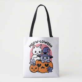 Meow-Loween - Cute Halloween Cat Design Tygkasse