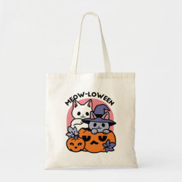 Meow-Loween - Cute Halloween Cat Design Tygkasse